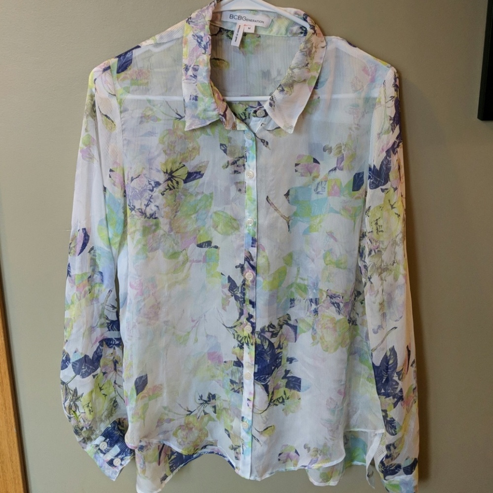 New sheer BCBG top